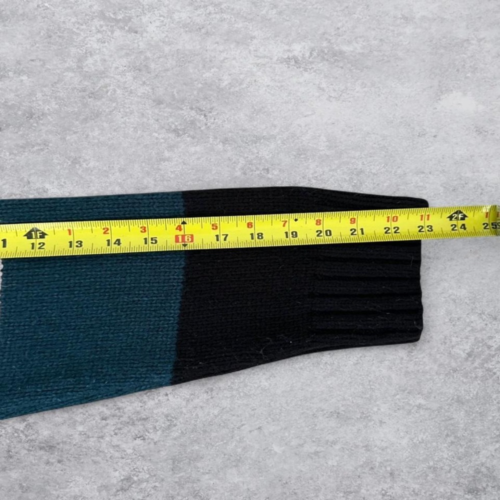 Ann Taylor Womens Colorblock Mock Neck Sweater Purple Teal Black Stripe Size M - Picture 6 of 7